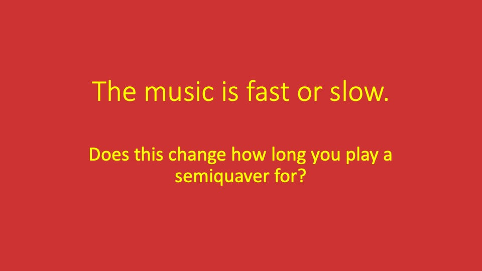 Second Semiquaver You Play