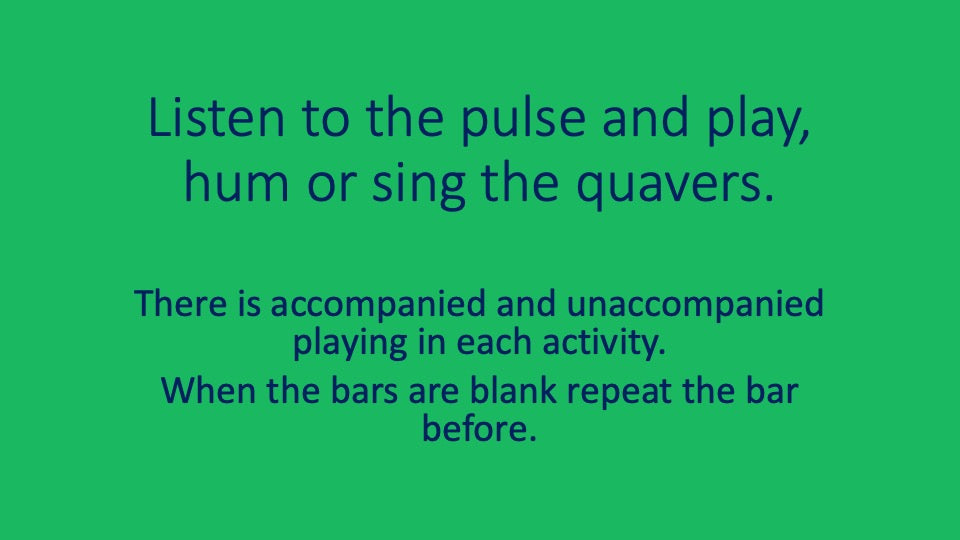 Quaver note instruction