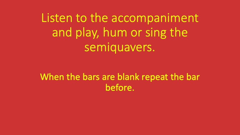 First Semiquaver You Play