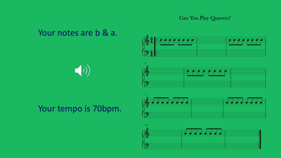 Quaver note activity