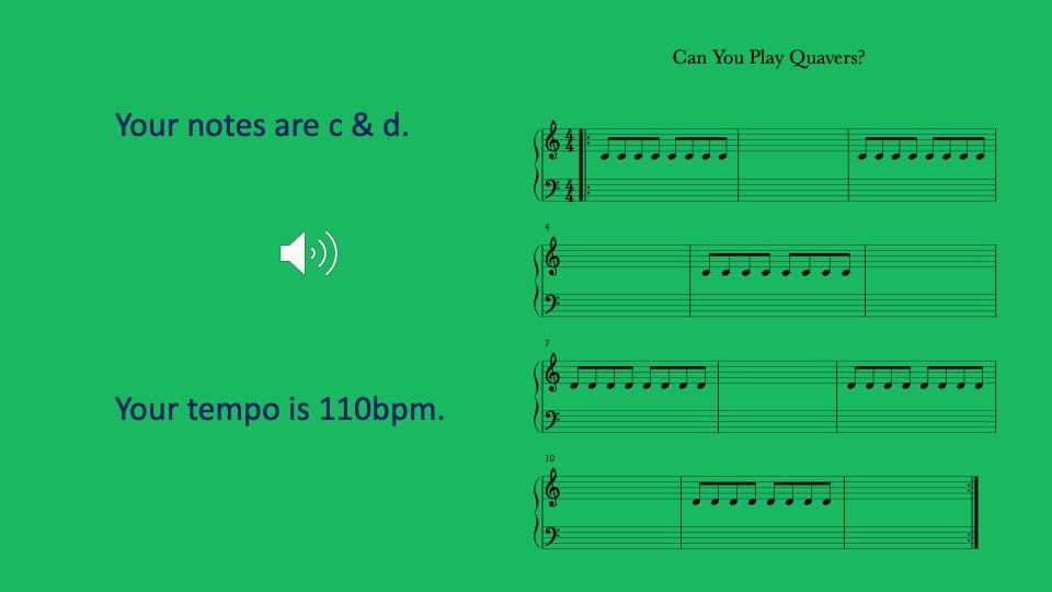 Quaver note activity