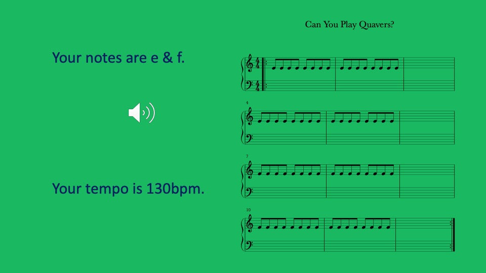 Quaver note activity