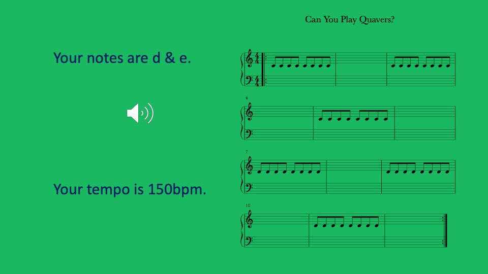 Quaver note activity